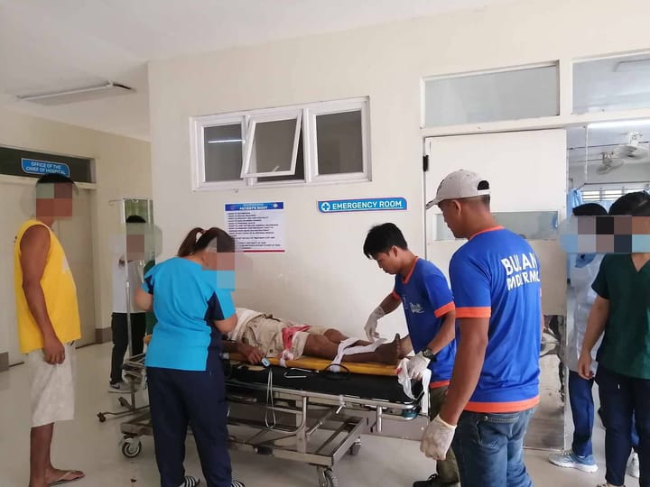 lalaki, gadan matapos mabangga nin sarong motorsiklo