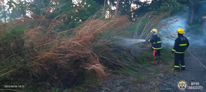 wild fire in Tabaco