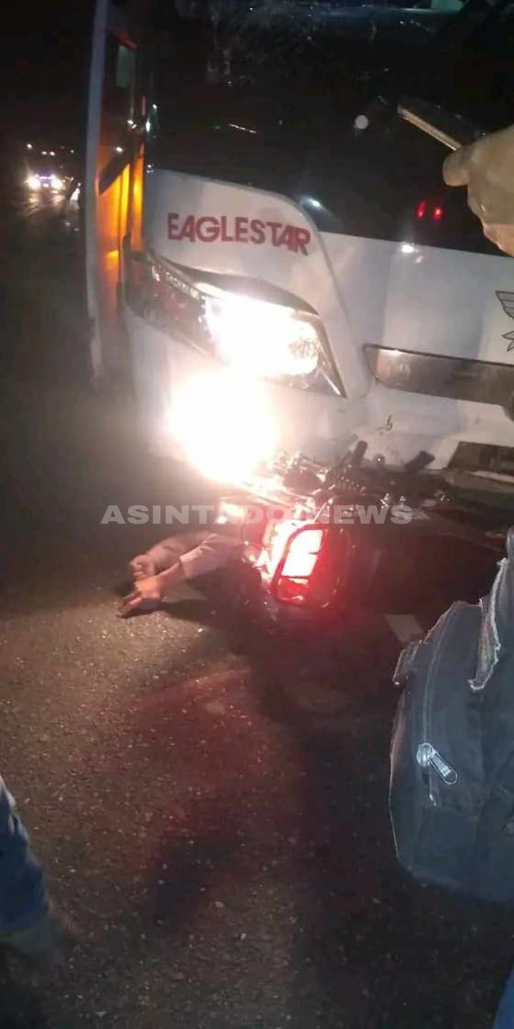 Banggaan kan motorsiklo asn bus sa Pili, Camarines Sur