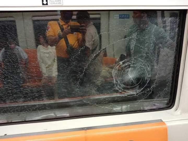 salamin ng tren nabasag