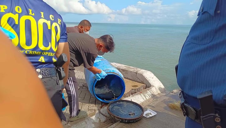 kalansay nin tao natagpuan sa laog nin drum sa Sorsogon City